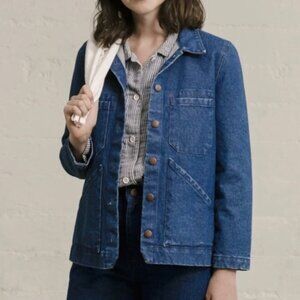 CARLEEN Triangle Pocket Jacket - Dark Blue